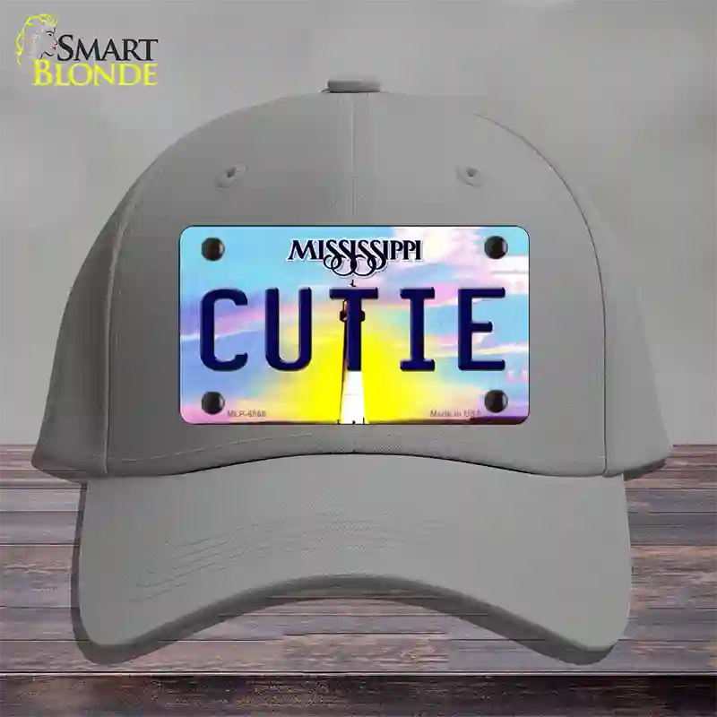 Cutie Mississippi Novelty License Plate Hat Cotton / Gray