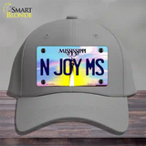 N Joy Mississippi Novelty License Plate Hat Cotton / Gray