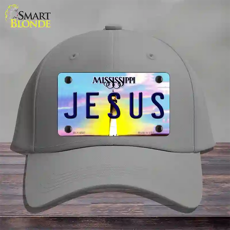 Jesus Mississippi Novelty License Plate Hat Cotton / Gray