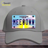 Meeooww Mississippi Novelty License Plate Hat Cotton / Gray