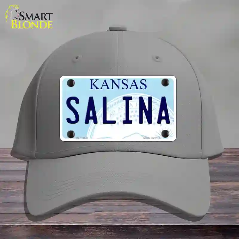 Salina Kansas Novelty License Plate Hat Cotton / Gray