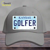 Golfer Kansas Novelty License Plate Hat Cotton / Gray