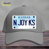 N Joy Kansas Novelty License Plate Hat Cotton / Gray