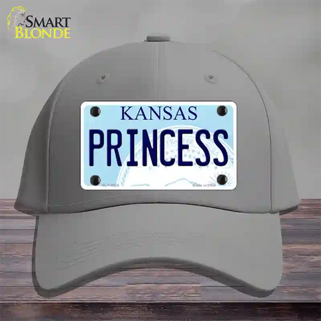 Princess Kansas Novelty License Plate Hat Cotton / Gray