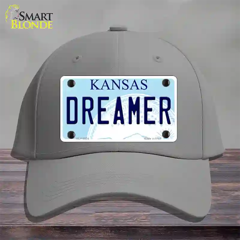 Dreamer Kansas Novelty License Plate Hat Cotton / Gray