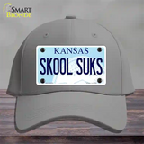 Skool Suks Kansas Novelty License Plate Hat Cotton / Gray