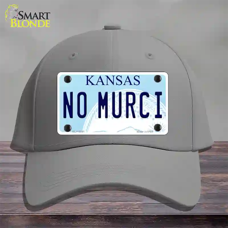 No Murci Kansas Novelty License Plate Hat Cotton / Gray