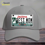 Best Mom Louisiana Novelty License Plate Hat Cotton / Gray