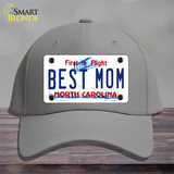 Best Mom North Carolina Novelty License Plate Hat Cotton / Gray