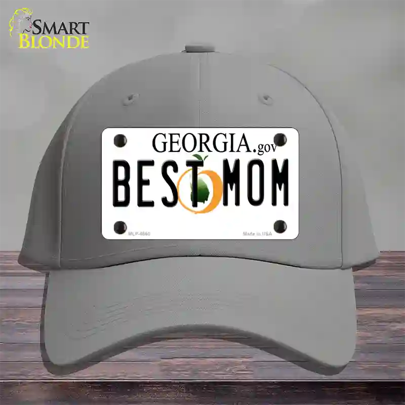 Best Mom Georgia Novelty License Plate Hat Cotton / Gray