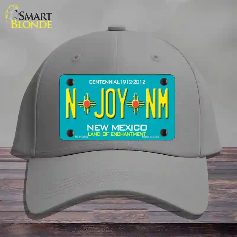 N Joy NM New Mexico Novelty License Plate Hat Cotton / Gray