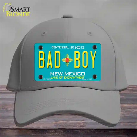 Bad Boy New Mexico Novelty License Plate Hat Cotton / Gray