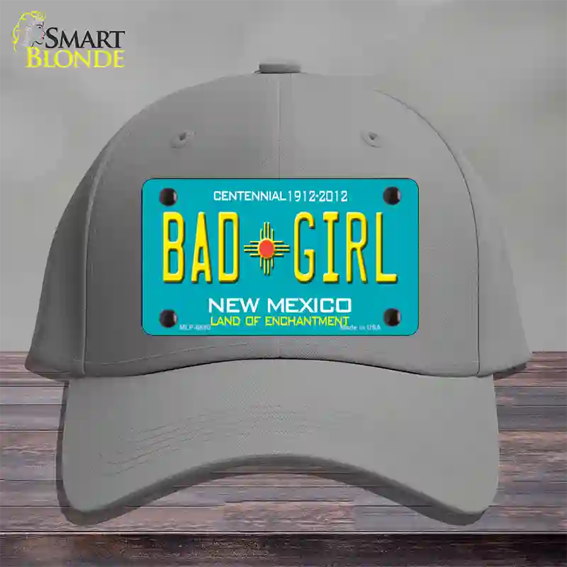 Bad Girl New Mexico Novelty License Plate Hat Cotton / Gray