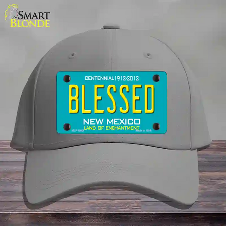 Blessed New Mexico Novelty License Plate Hat Cotton / Gray