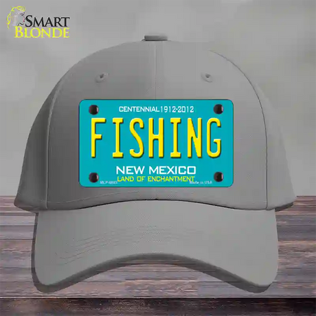 Fishing New Mexico Novelty License Plate Hat Cotton / Gray