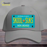 Skool Suks New Mexico Novelty License Plate Hat Cotton / Gray