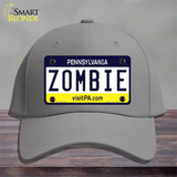 Zombie Pennsylvania State Novelty License Plate Hat Cotton / Gray