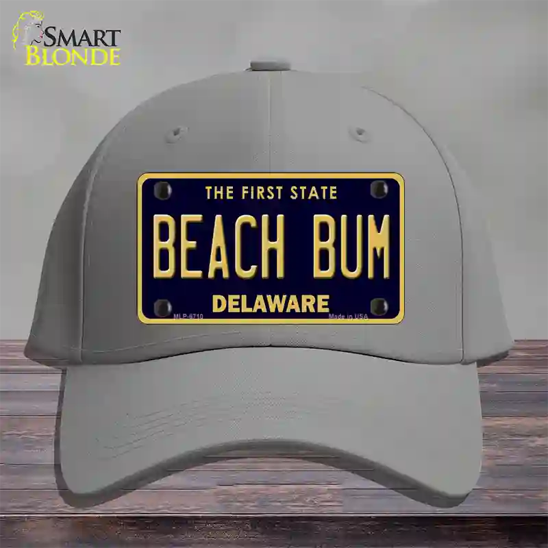 Beach Bum Delaware Novelty License Plate Hat Cotton / Gray