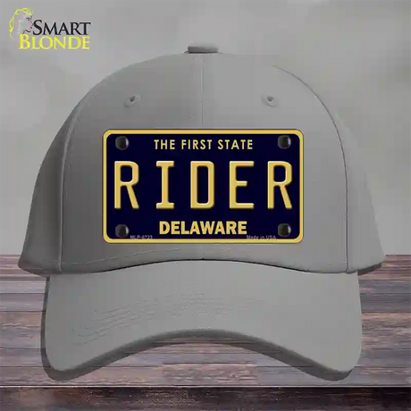 Rider Delaware Novelty License Plate Hat Cotton / Gray