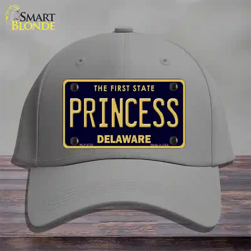 Princess Delaware Novelty License Plate Hat Cotton / Gray