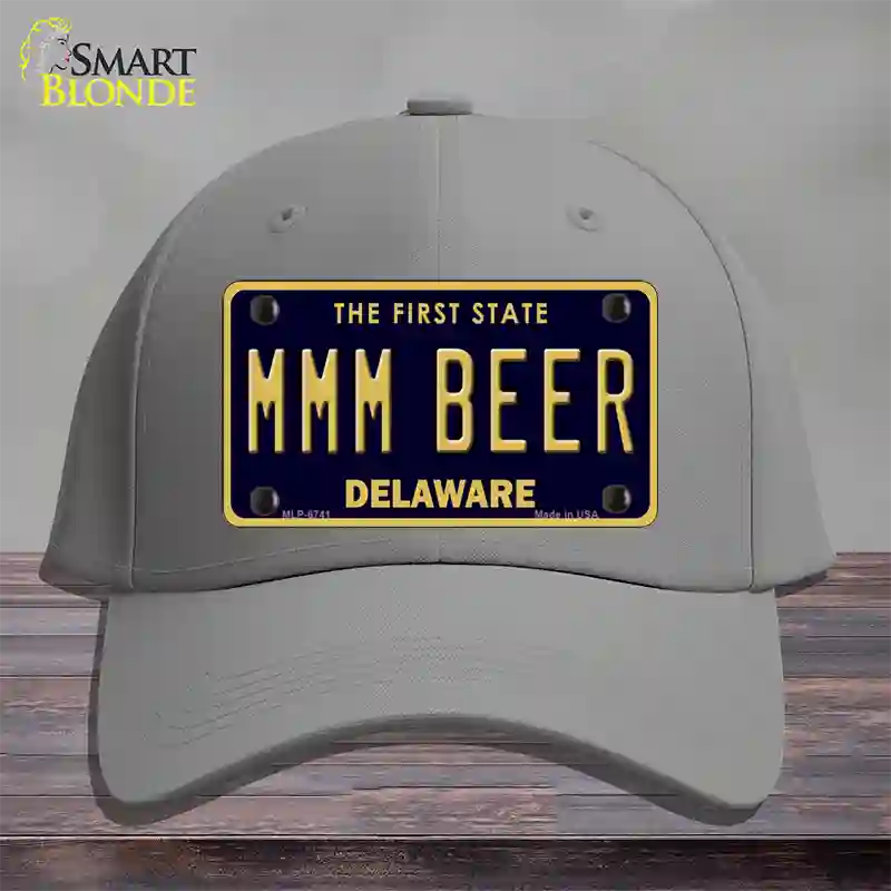 MMM Beer Delaware Novelty License Plate Hat Cotton / Gray