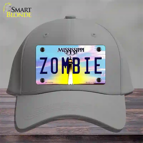 Zombie Mississippi Novelty License Plate Hat Cotton / Gray