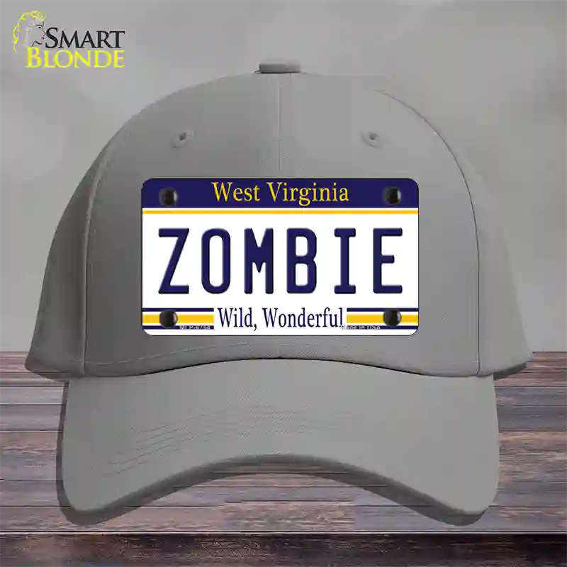 Zombie West Virginia Novelty License Plate Hat Cotton / Gray