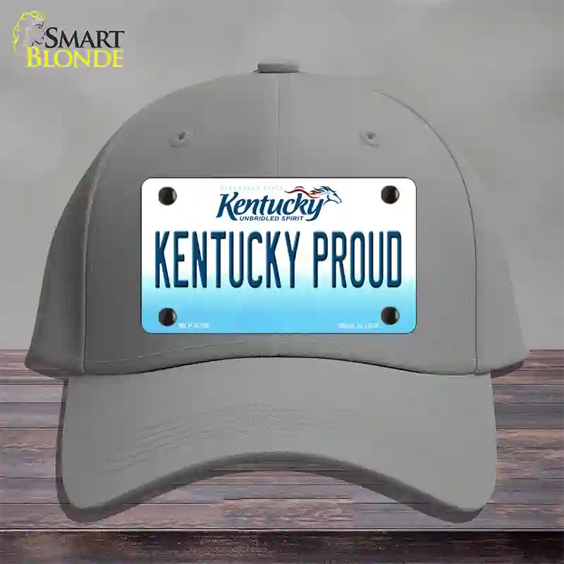 Kentucky Proud Novelty License Plate Hat Cotton / Gray