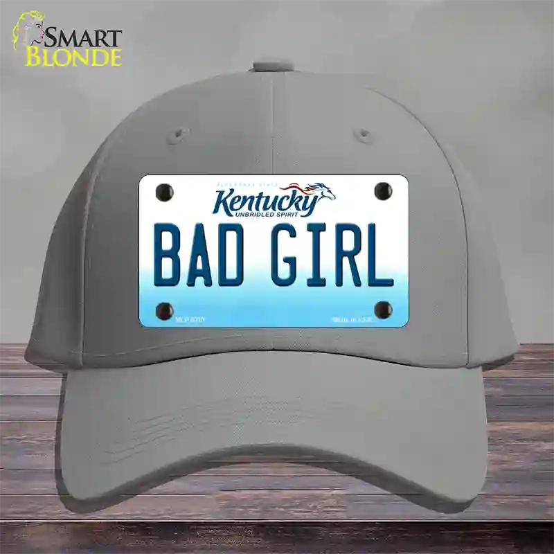 Bad Girl Kentucky Novelty License Plate Hat Cotton / Gray