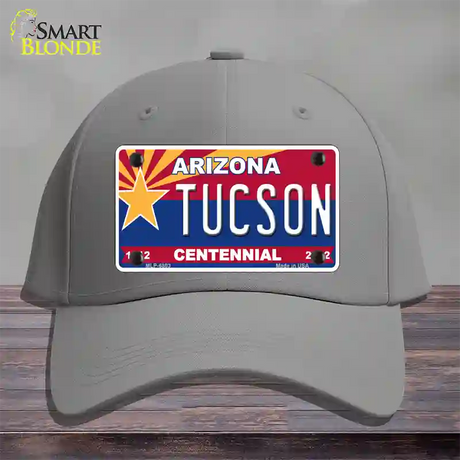 Arizona Centennial Tucson Novelty License Plate Hat Cotton / Gray