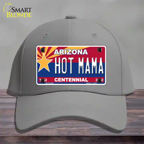 Arizona Centennial Hot Mama Novelty License Plate Hat Cotton / Gray