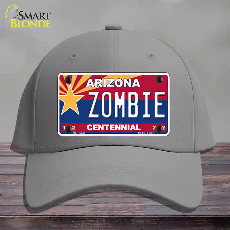 Arizona Centennial Zombie Novelty License Plate Hat Cotton / Gray