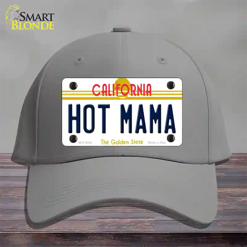 Hot Mama California Novelty License Plate Hat Cotton / Gray