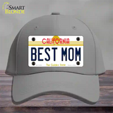 Best Mom California Novelty License Plate Hat Cotton / Gray