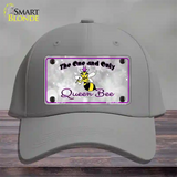 Queen Bee Purple Novelty License Plate Hat Cotton / Gray