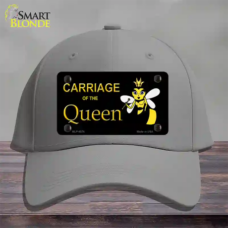 Carriage Of Queen Bee Novelty License Plate Hat Cotton / Gray