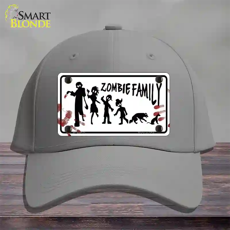 Zombie Family White Novelty License Plate Hat Cotton / Gray