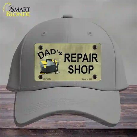 Dads Repair Shop Novelty License Plate Hat Cotton / Gray