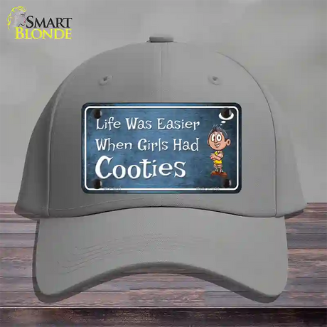 When Girls Had Cooties Novelty License Plate Hat Cotton / Gray