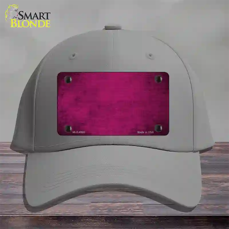 Pink Oil Rubbed Solid Novelty License Plate Hat Cotton / Gray