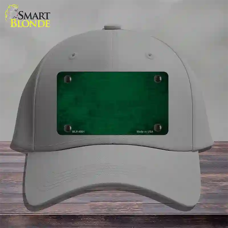 Green Oil Rubbed Solid Novelty License Plate Hat Cotton / Gray