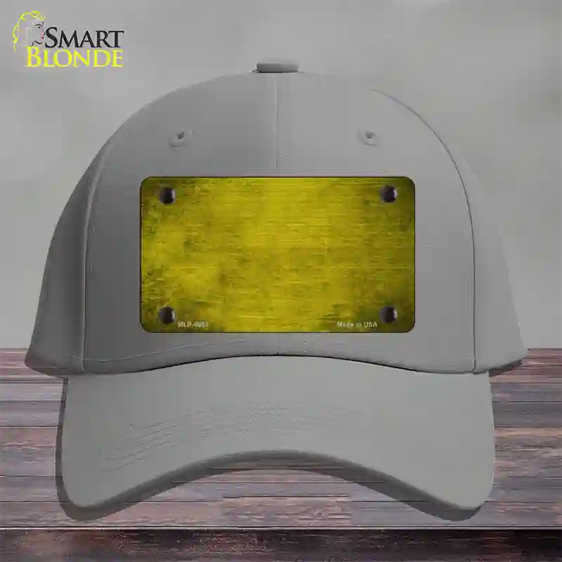 Yellow Oil Rubbed Solid Novelty License Plate Hat Cotton / Gray