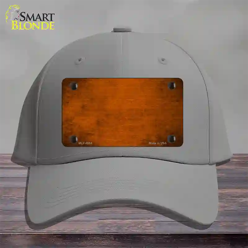 Orange Oil Rubbed Solid Novelty License Plate Hat Cotton / Gray