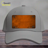 Orange Oil Rubbed Solid Novelty License Plate Hat Cotton / Gray