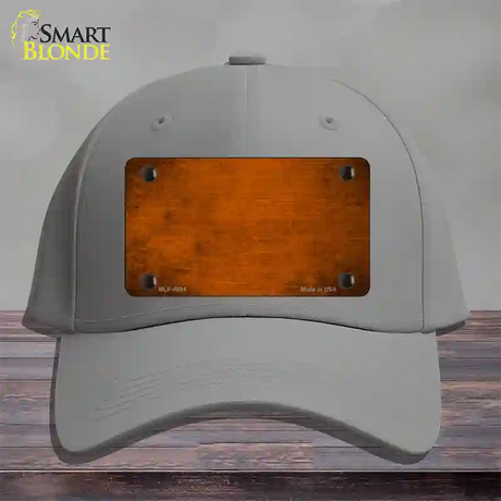 Orange Oil Rubbed Solid Novelty License Plate Hat Cotton / Gray