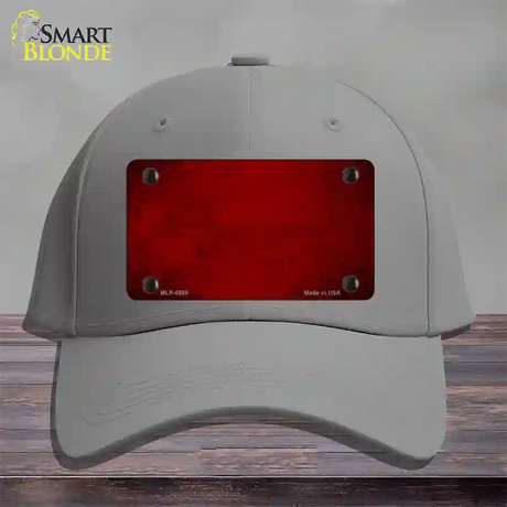 Red Oil Rubbed Solid Novelty License Plate Hat Cotton / Gray