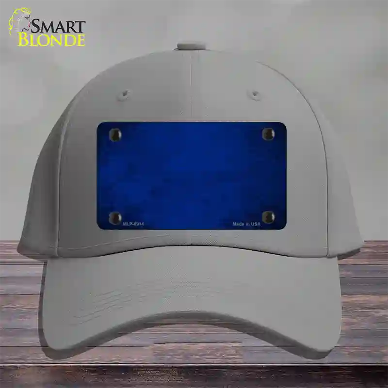 Royal Blue Oil Rubbed Solid Novelty License Plate Hat Cotton / Gray