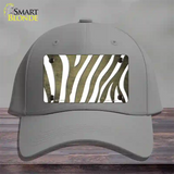 Gold White Zebra Oil Rubbed Novelty License Plate Hat Cotton / Gray