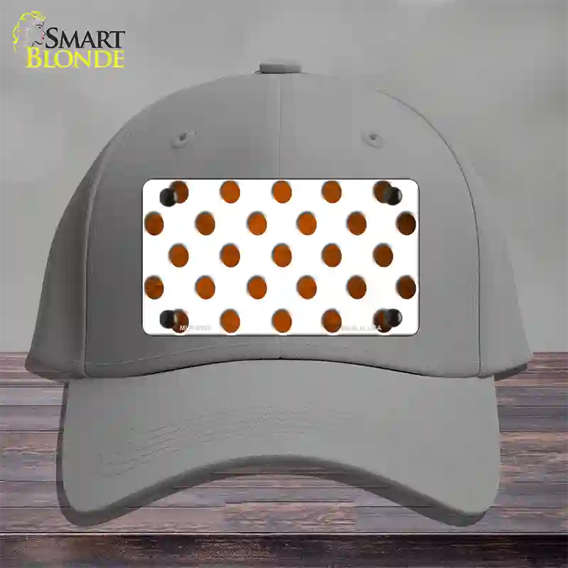 Orange White Dots Oil Rubbed Novelty License Plate Hat Cotton / Gray