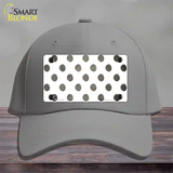 Tan White Dots Oil Rubbed Novelty License Plate Hat Cotton / Gray